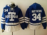 Toronto Maple Leafs #34 Auston Matthews Blue All Stitched Hooded SweatShirt,baseball caps,new era cap wholesale,wholesale hats